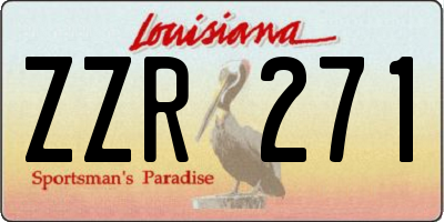 LA license plate ZZR271