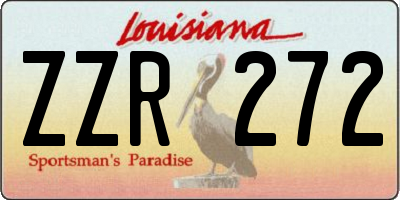LA license plate ZZR272