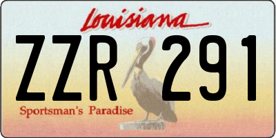 LA license plate ZZR291