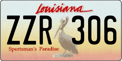 LA license plate ZZR306