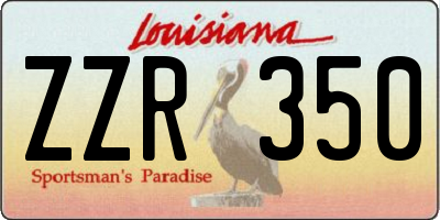 LA license plate ZZR350