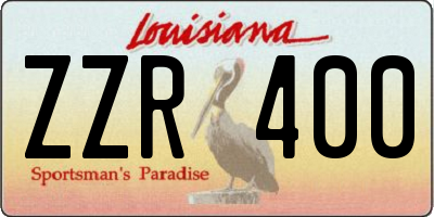 LA license plate ZZR400