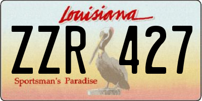 LA license plate ZZR427