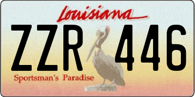 LA license plate ZZR446