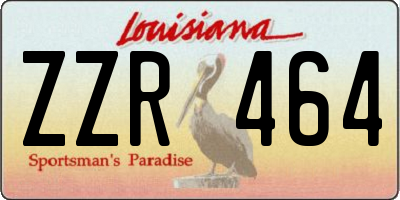 LA license plate ZZR464