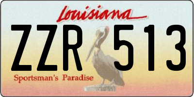 LA license plate ZZR513