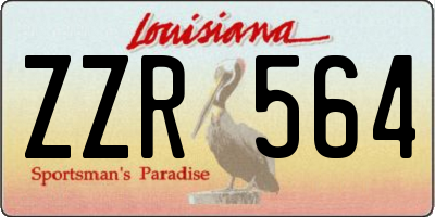 LA license plate ZZR564