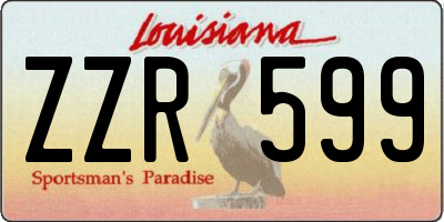 LA license plate ZZR599