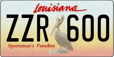 LA license plate ZZR600