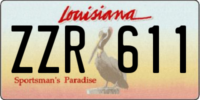 LA license plate ZZR611