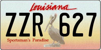 LA license plate ZZR627