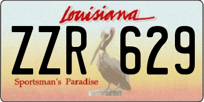 LA license plate ZZR629