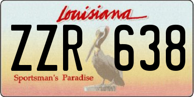 LA license plate ZZR638