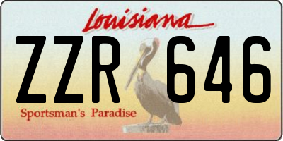 LA license plate ZZR646