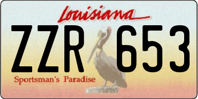 LA license plate ZZR653