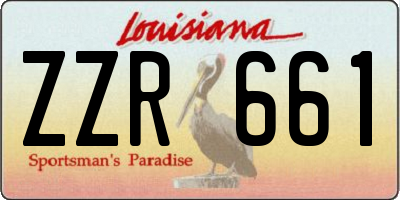 LA license plate ZZR661