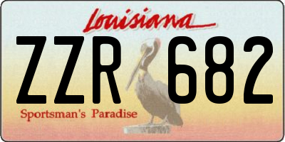 LA license plate ZZR682