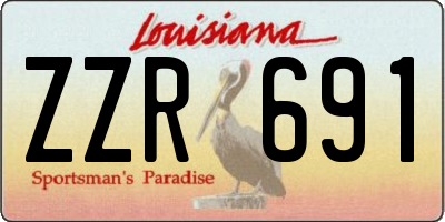 LA license plate ZZR691