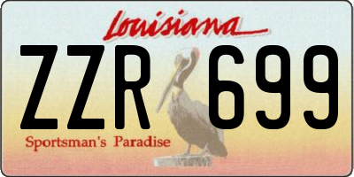 LA license plate ZZR699