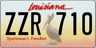 LA license plate ZZR710