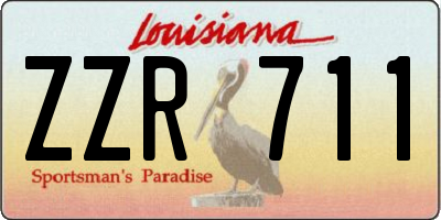 LA license plate ZZR711