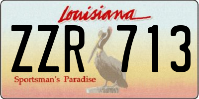 LA license plate ZZR713