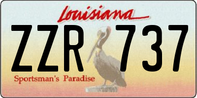 LA license plate ZZR737