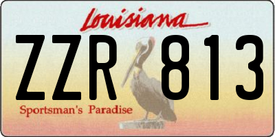LA license plate ZZR813