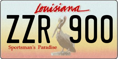 LA license plate ZZR900