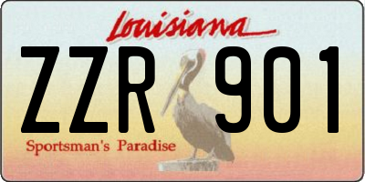 LA license plate ZZR901
