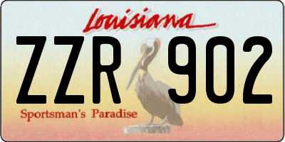LA license plate ZZR902