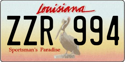 LA license plate ZZR994