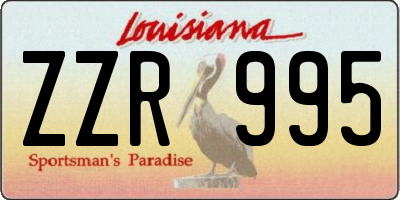 LA license plate ZZR995