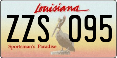 LA license plate ZZS095