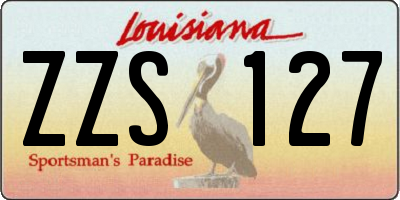 LA license plate ZZS127