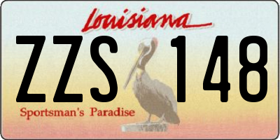 LA license plate ZZS148