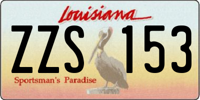 LA license plate ZZS153