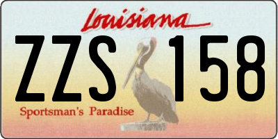 LA license plate ZZS158