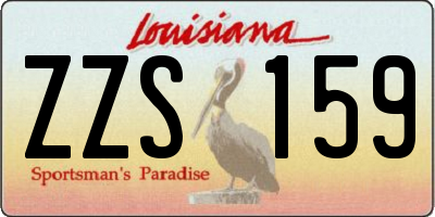 LA license plate ZZS159