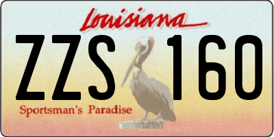 LA license plate ZZS160