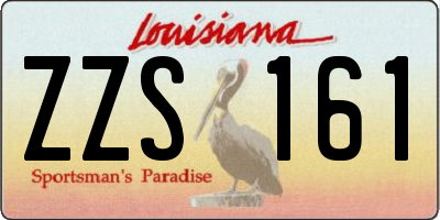 LA license plate ZZS161