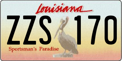 LA license plate ZZS170