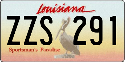 LA license plate ZZS291