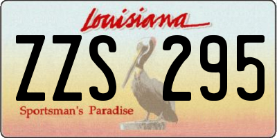 LA license plate ZZS295