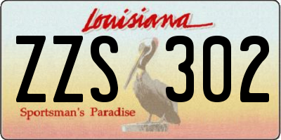 LA license plate ZZS302