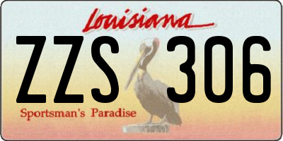 LA license plate ZZS306