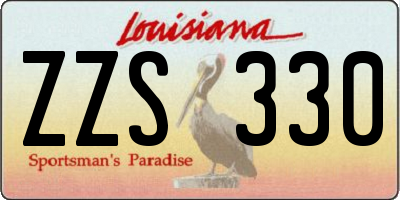 LA license plate ZZS330