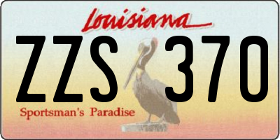 LA license plate ZZS370