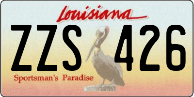 LA license plate ZZS426