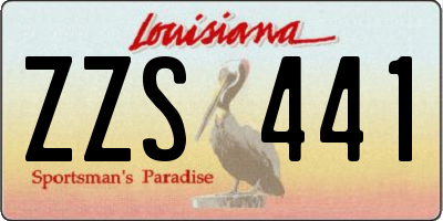 LA license plate ZZS441